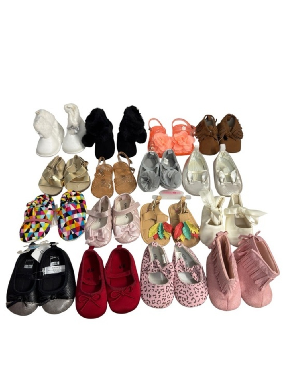 Baby Girl Shoe Bundle 3-6M Carter’s Old Navy More Dress Casual Lot 16 Pairs